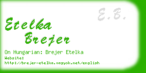 etelka brejer business card